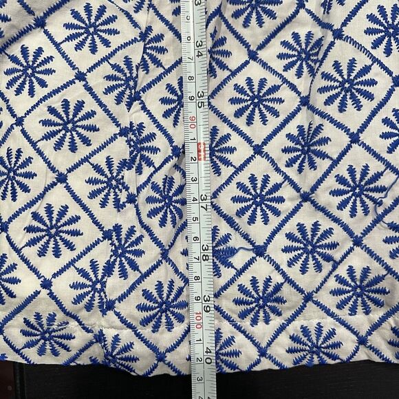 Draper James Plus Size‎ 2X Embroidered V Ruffle Neck Fit & Flare Dress Cotton - Picture 16 of 16